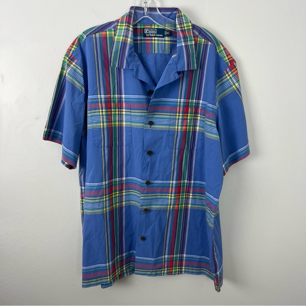 Polo Ralph Lauren Vintage Madras Plaid Casual Button Down Shirt - Picture 6 of 6